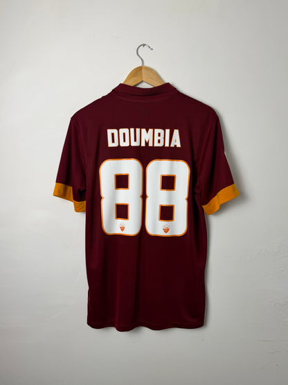 Seydou Doumbia AS Roma 2014-15 home football shirt (M)