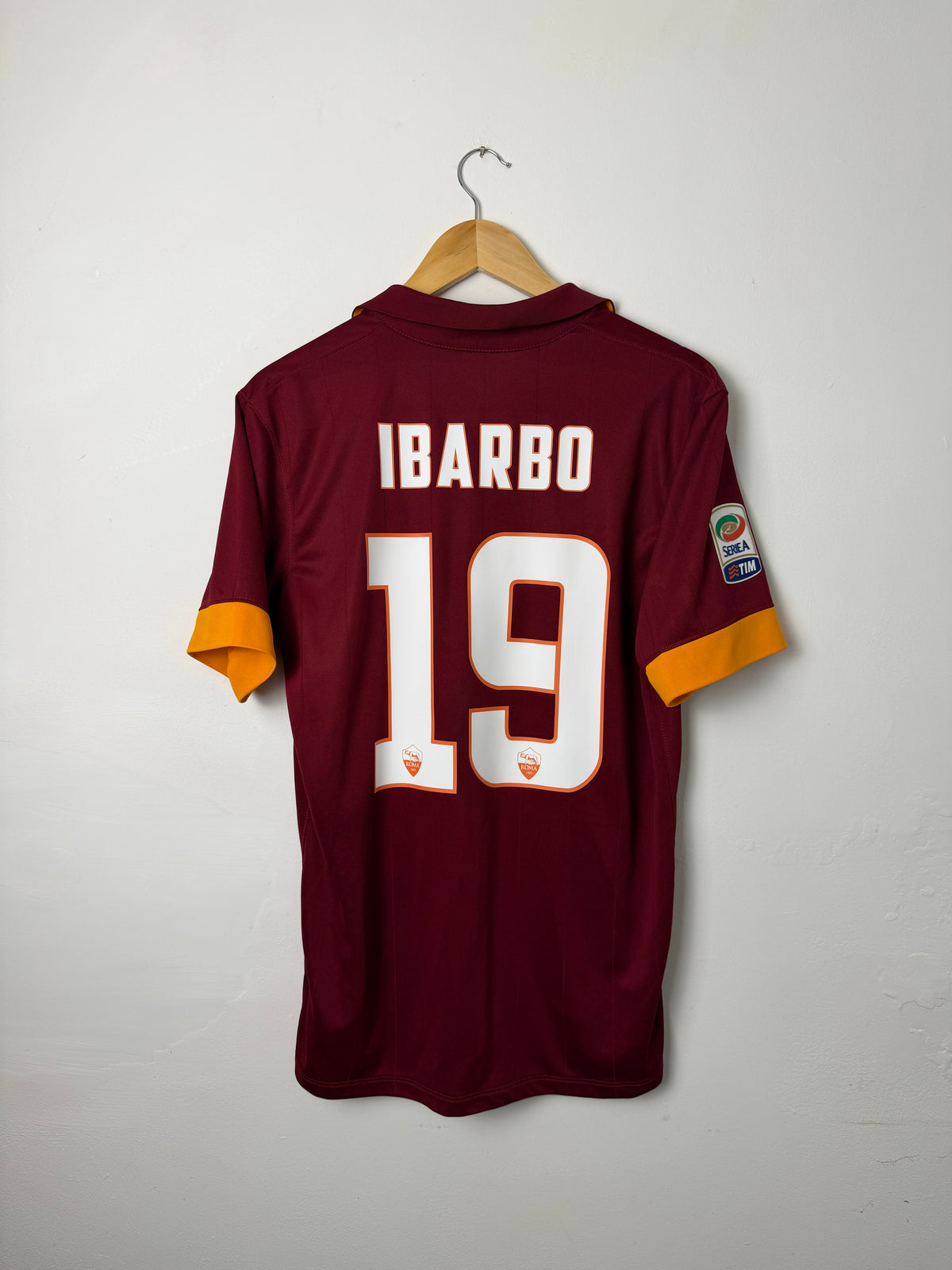 Victor Ibarbo AS Roma 2014-15 home football shirt (M)