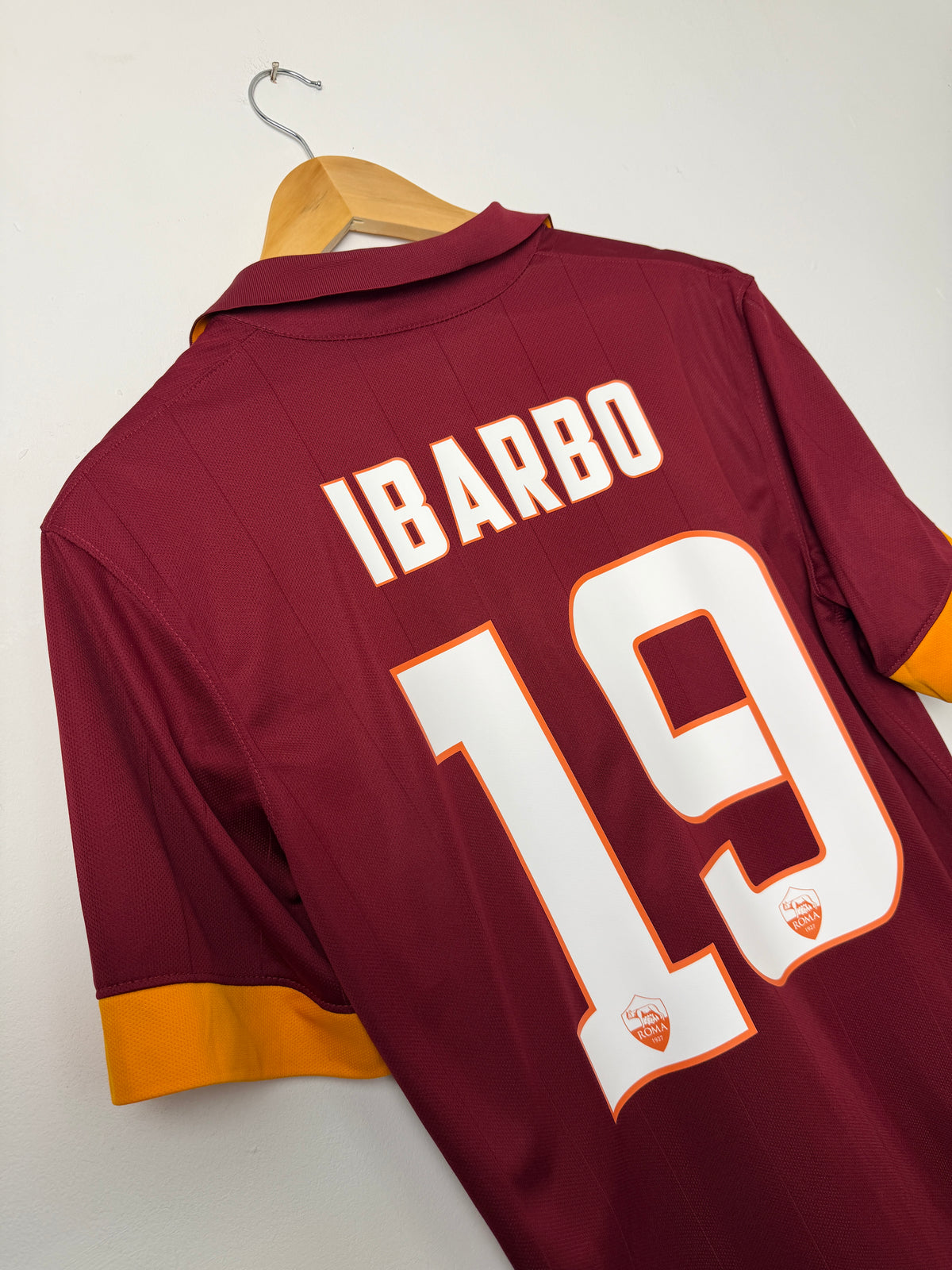 Victor Ibarbo AS Roma 2014-15 home football shirt (M)