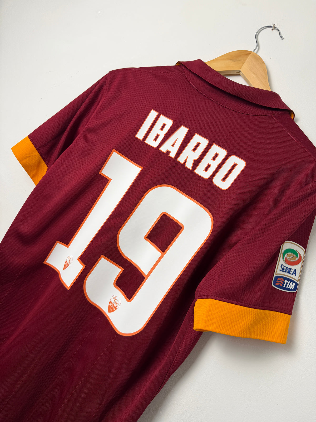 Victor Ibarbo AS Roma 2014-15 home football shirt (M)