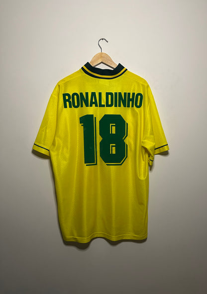 Ronaldinho 1996 Brazil olympics home football shirt (XL)
