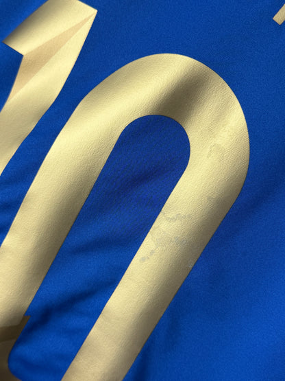 Lionel Messi Argentina 2014 World Cup away football shirt (M)