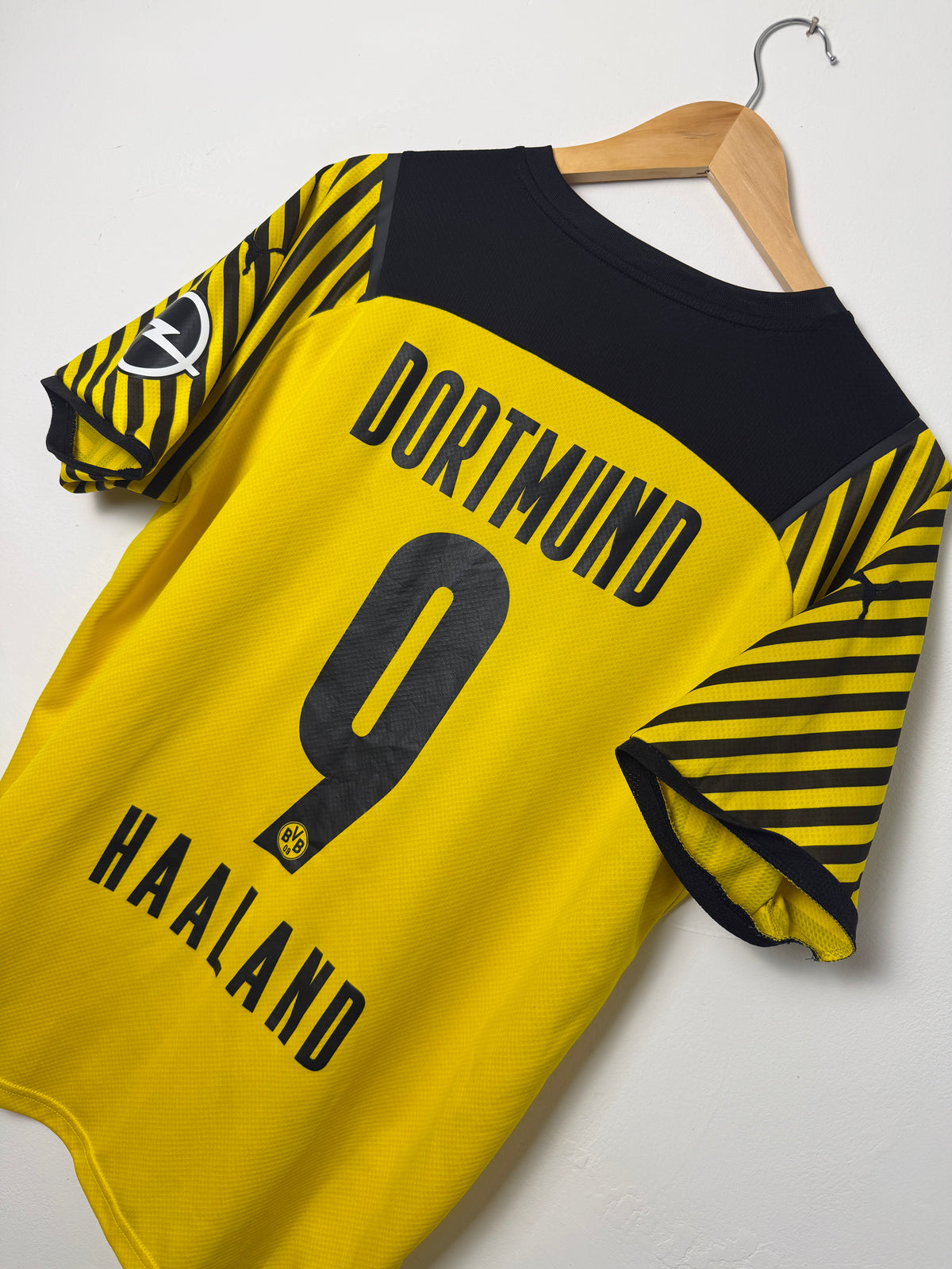 Erling Haaland Borussia Dortmund 2021-22 home football shirt (L)