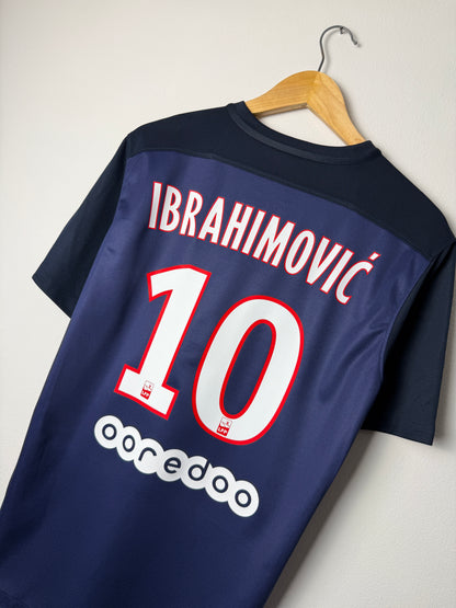Zlatan Ibrahimovic PSG 2015-16 home football shirt (M)
