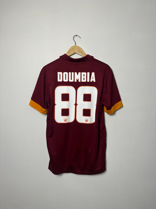Seydou Doumbia AS Roma 2014-15 home football shirt (M)
