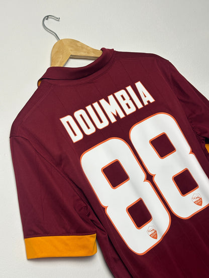 Seydou Doumbia AS Roma 2014-15 home football shirt (M)