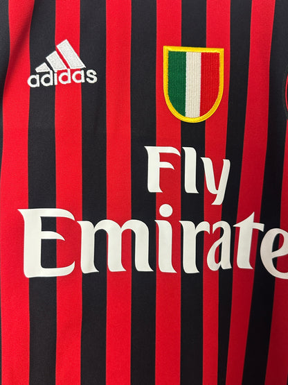 Zlatan Ibrahimovic AC Milan 2011-12 home football shirt (M)