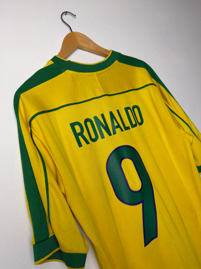 Ronaldo Nazario Brazil 1998 home football shirt (L)