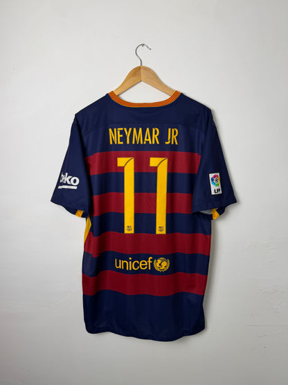 Neymar JR FC Barcelona 2015-16 home football shirt (XL)