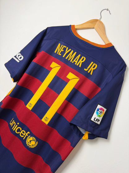 Neymar JR FC Barcelona 2015-16 home football shirt (XL)