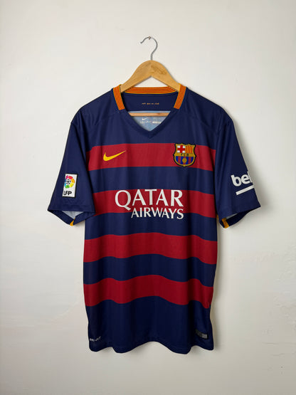 Neymar JR FC Barcelona 2015-16 home football shirt (XL)