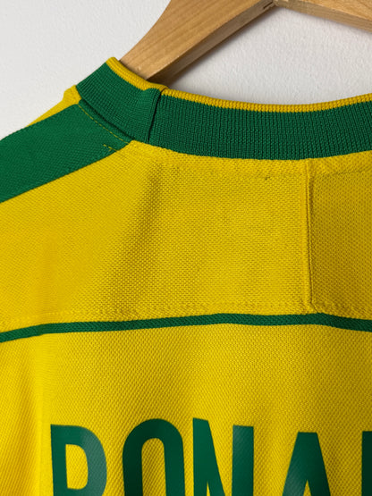 Ronaldo Nazario Brazil 1998 home football shirt (L)