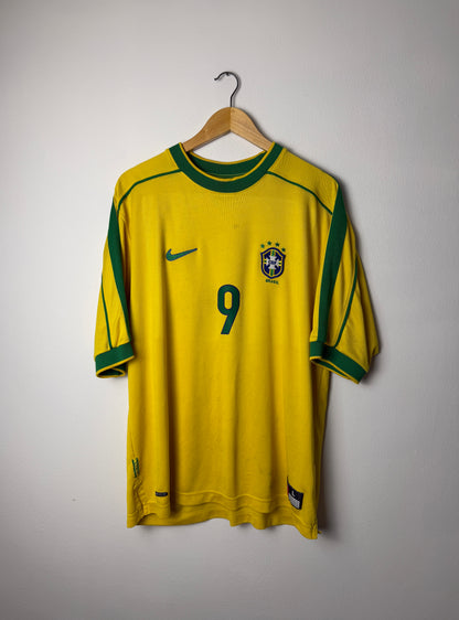 Ronaldo Nazario Brazil 1998 home football shirt (L)