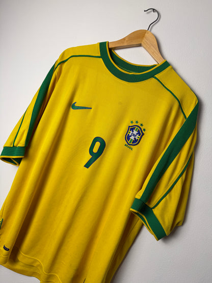 Ronaldo Nazario Brazil 1998 home football shirt (L)