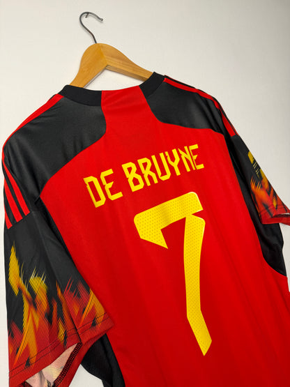 Kevin De Bruyne Belgium 2022 home football shirt (XL)