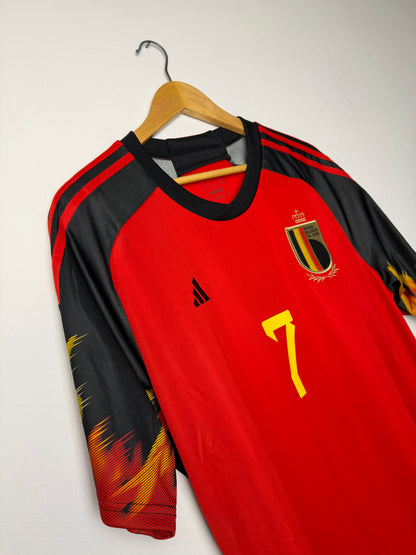 Kevin De Bruyne Belgium 2022 home football shirt (XL)