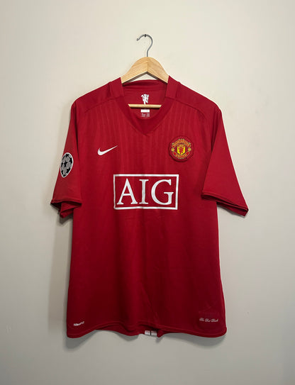 Cristiano Ronaldo Manchester United 2007-09 home football shirt (XL)
