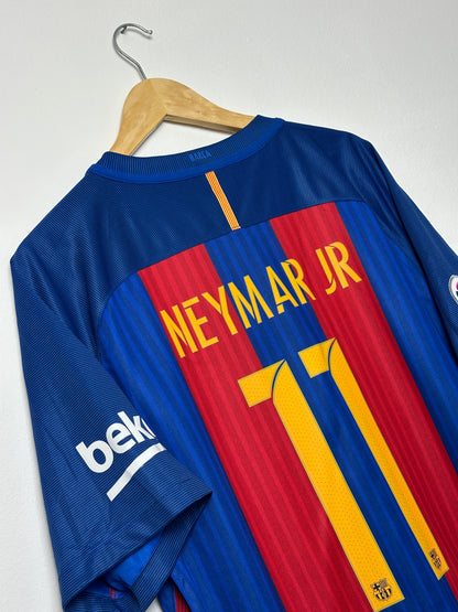 Neymar JR FC Barcelona 2016-17 home football shirt (XL)