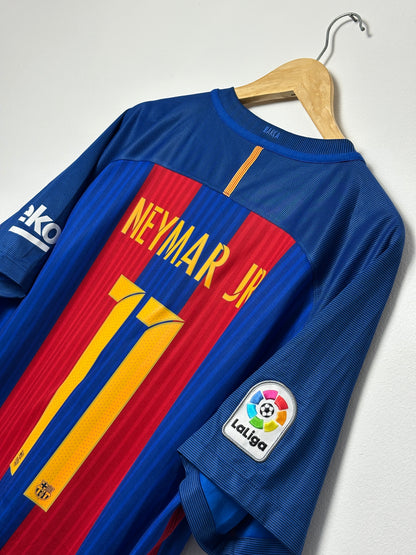 Neymar JR FC Barcelona 2016-17 home football shirt (XL)