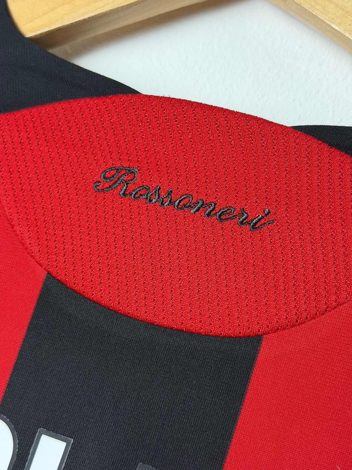 Ronaldinho AC Milan 2008-09 long sleeve home football shirt (M)