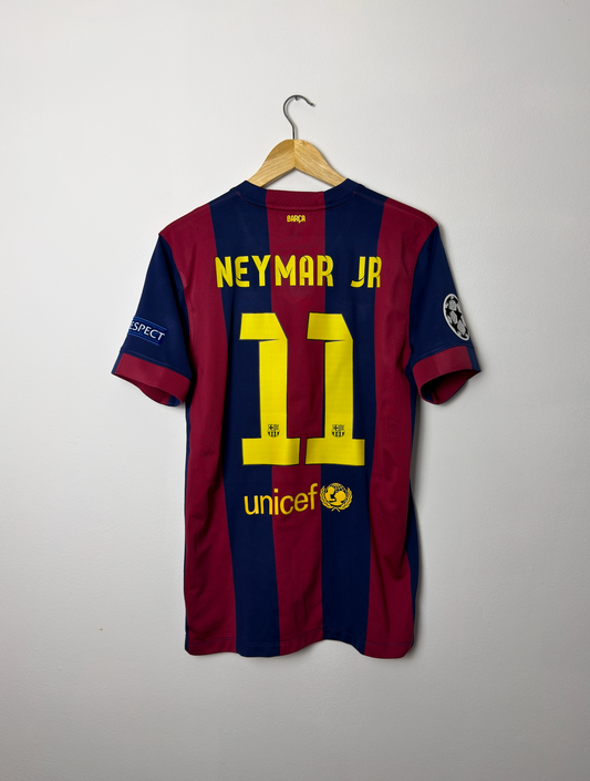 Neymar JR FC Barcelona 2014-15 Champions League final home football shirt (M)