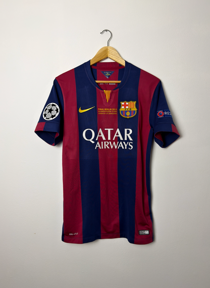 Neymar JR FC Barcelona 2014-15 Champions League final home football shirt (M)